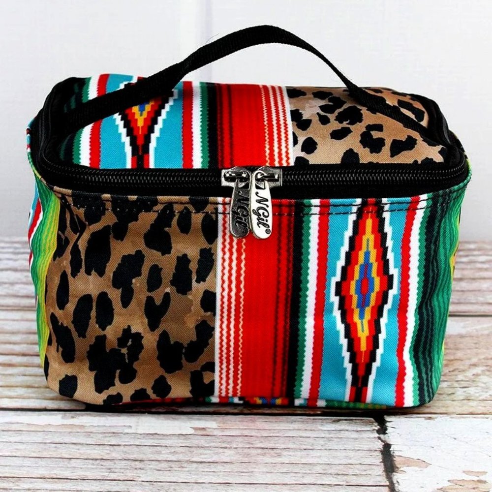Travel Case. Southwestern Serape & Cheetah Pattern. NWT.